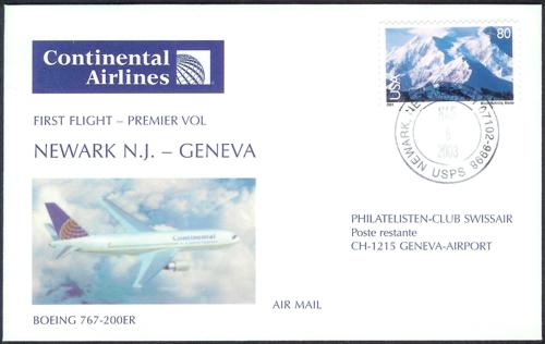 Erstflug Continental Airlines